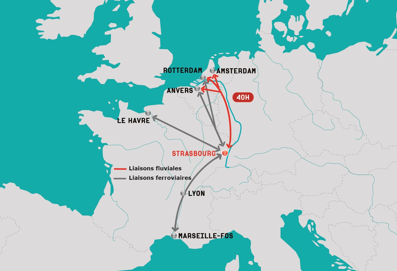 Carte liaisons RET FR